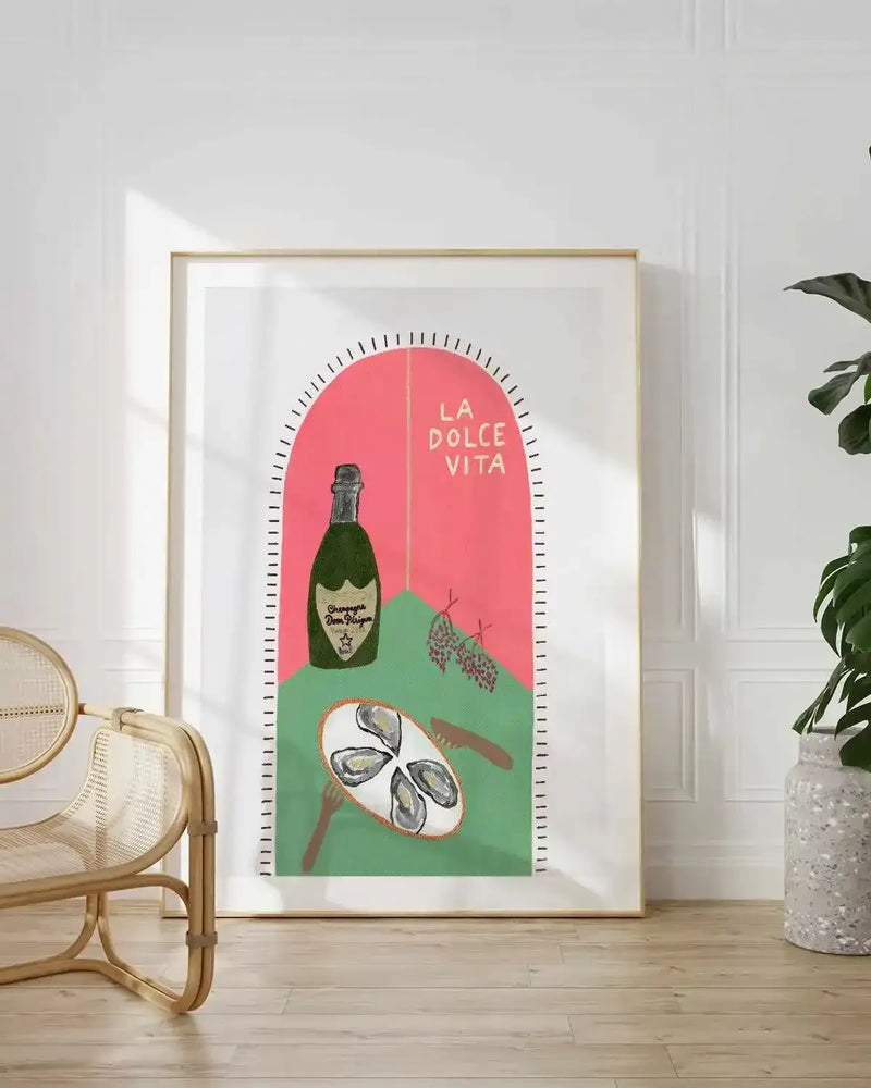 La Dolce Vita Pink by Britney Turner Art Print from Olive et Oriel where you can shop wallpaper and artworks online