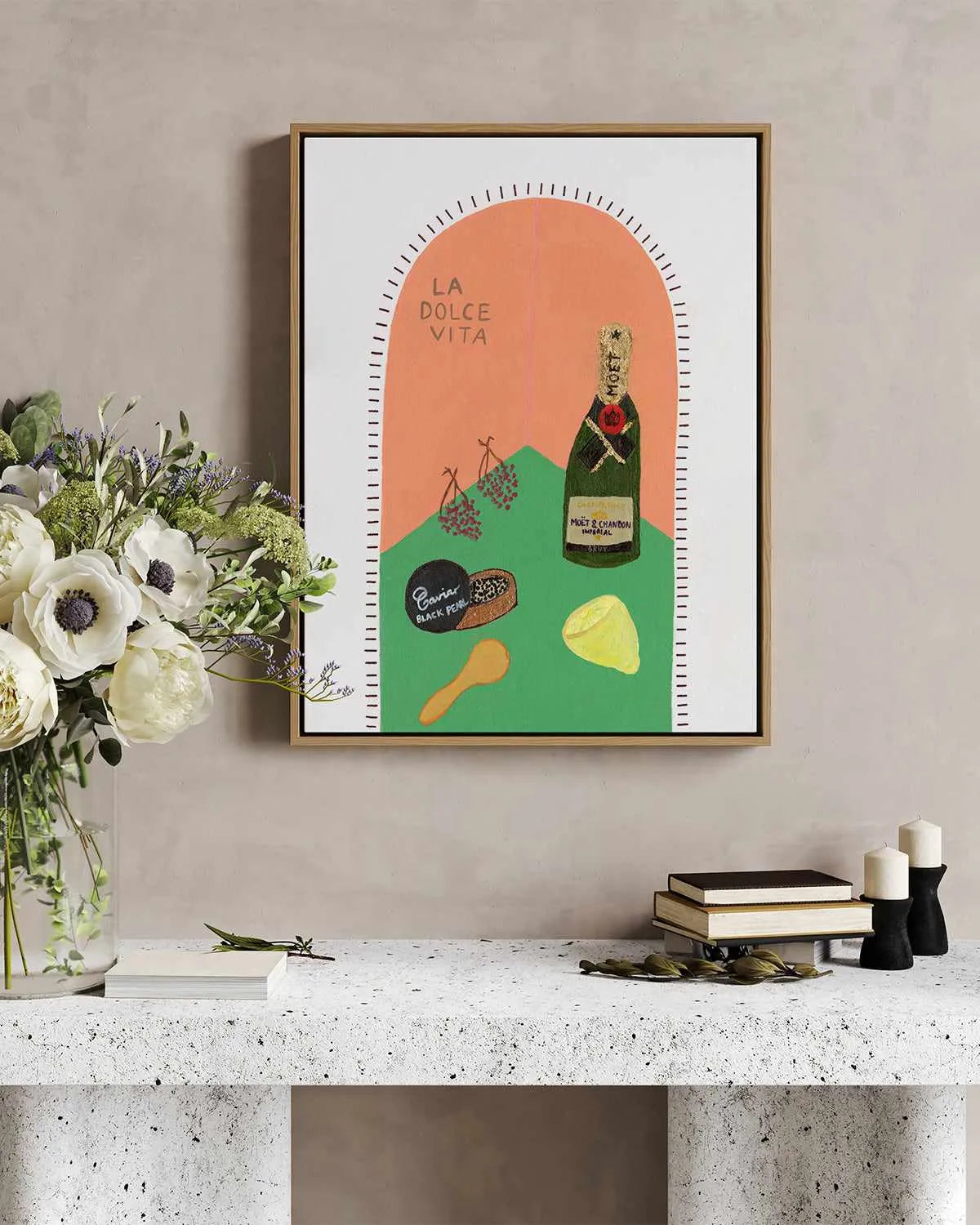 La Dolce Vita I by Britney Turner | Framed Canvas Art Print from Olive et Oriel where you can shop wallpaper and artworks online