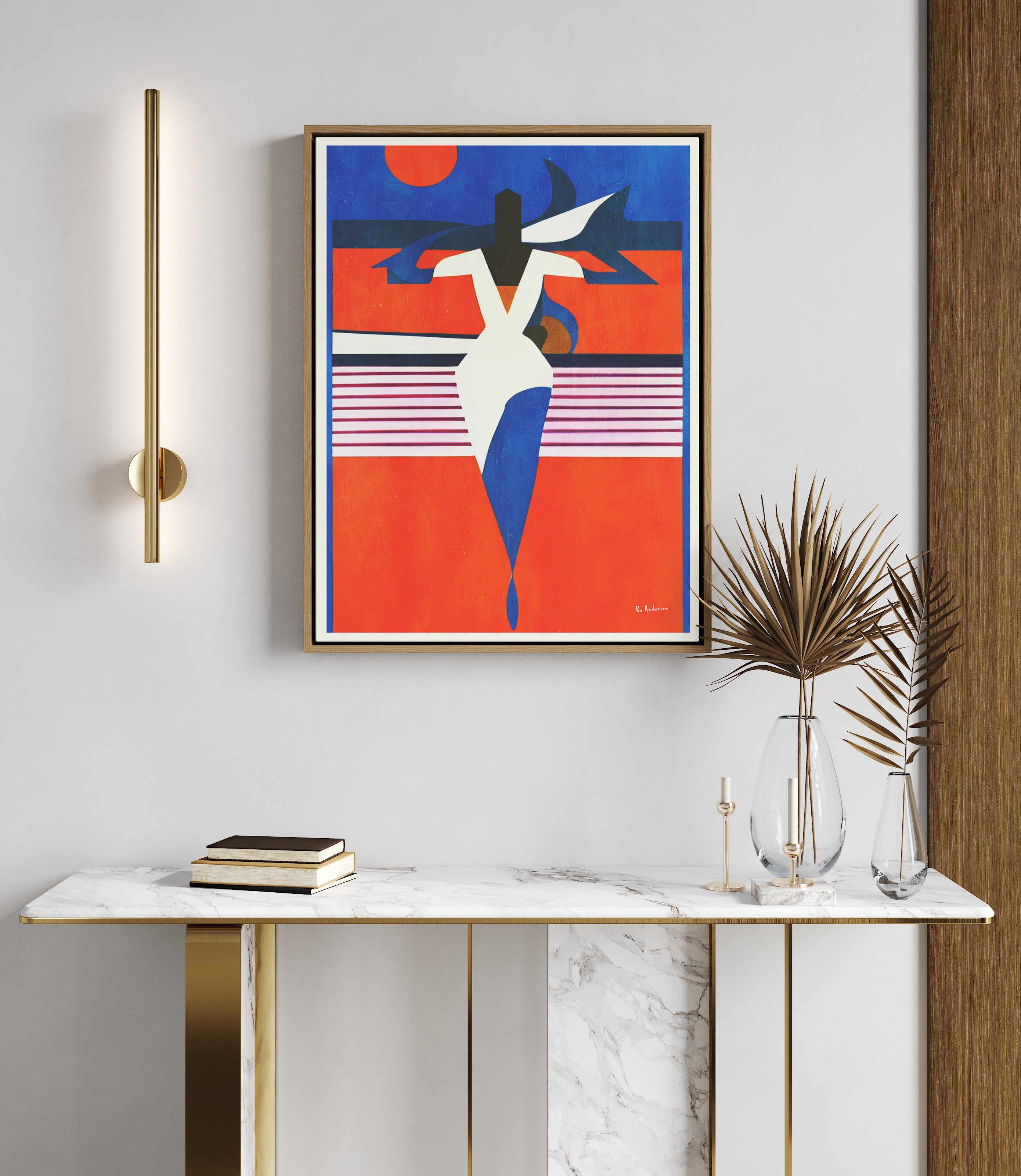 La Femme Fatale By Bo Anderson | Framed Canvas Art Print