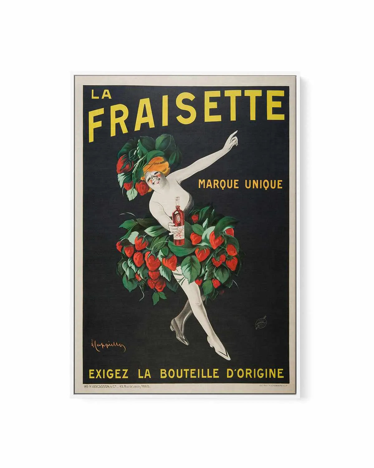La Fraisette Vintage Poster | Framed Canvas Art Print from Olive et Oriel where you can shop wallpaper and artworks online