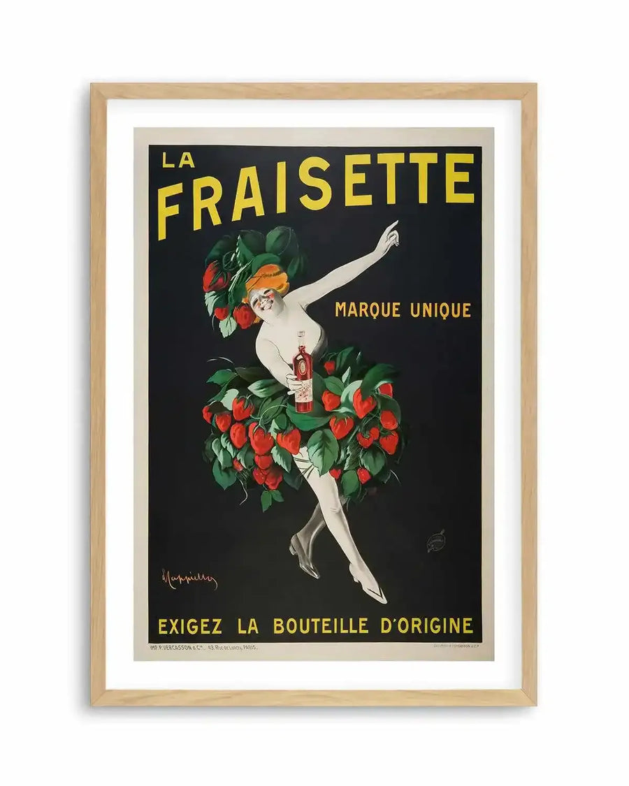 La Fraisette Vintage Poster Art Print from Olive et Oriel where you can shop wallpaper and artworks online