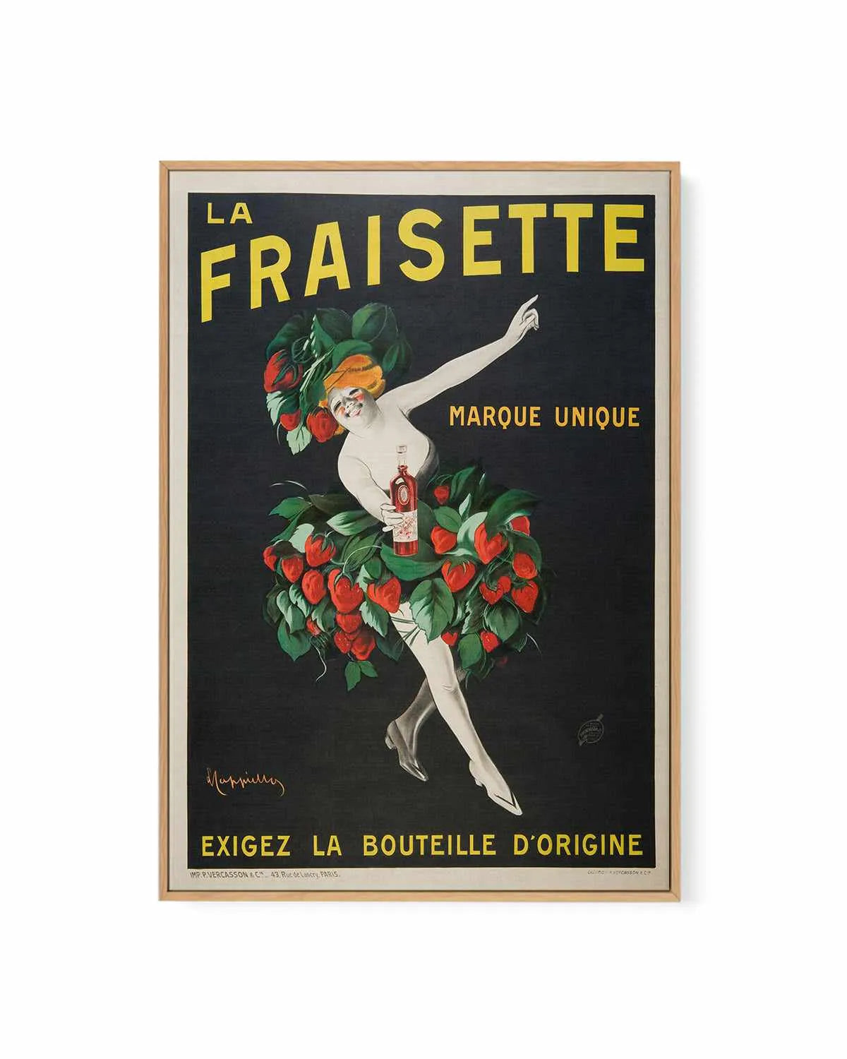 La Fraisette Vintage Poster | Framed Canvas Art Print from Olive et Oriel where you can shop wallpaper and artworks online