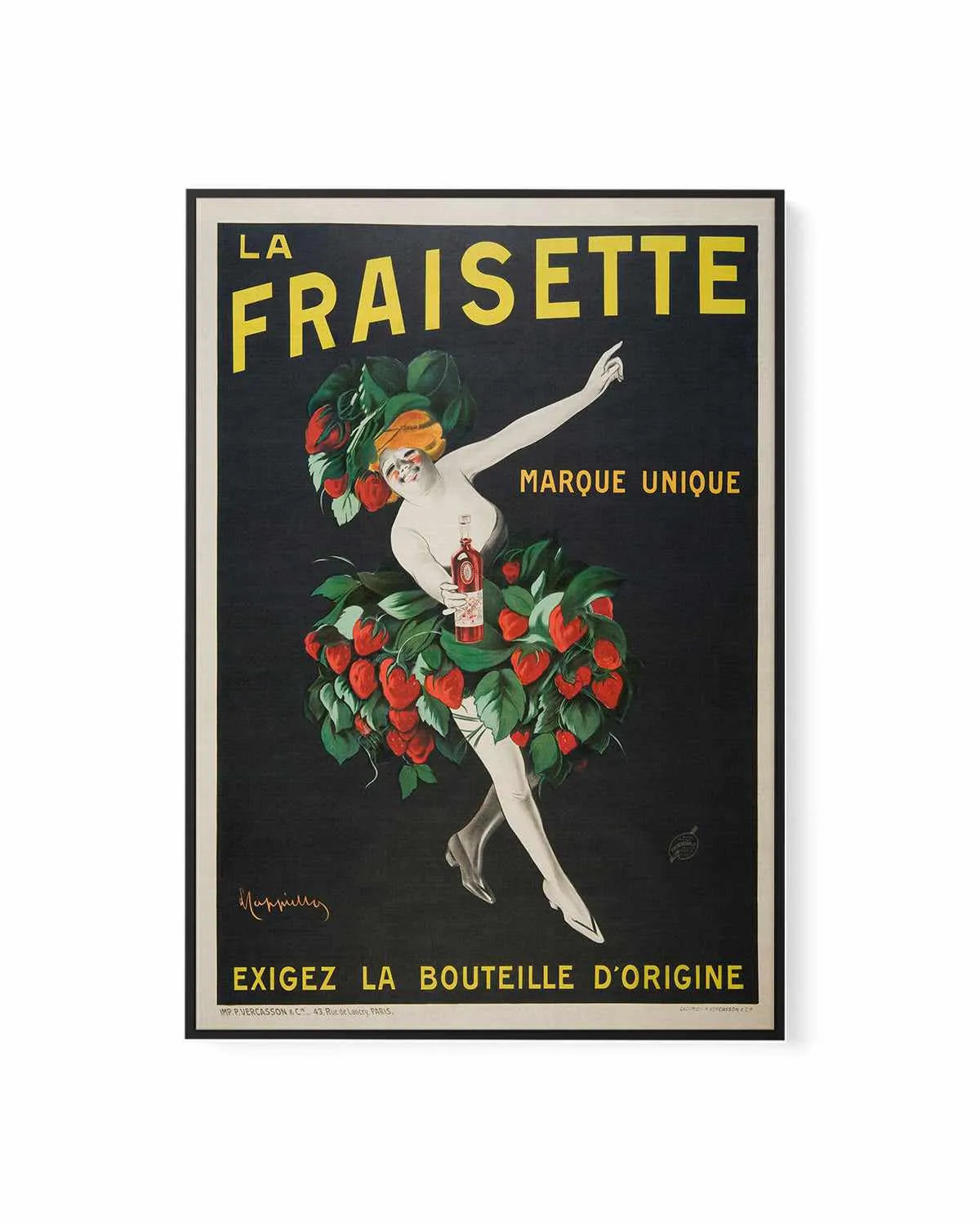 La Fraisette Vintage Poster | Framed Canvas Art Print from Olive et Oriel where you can shop wallpaper and artworks online