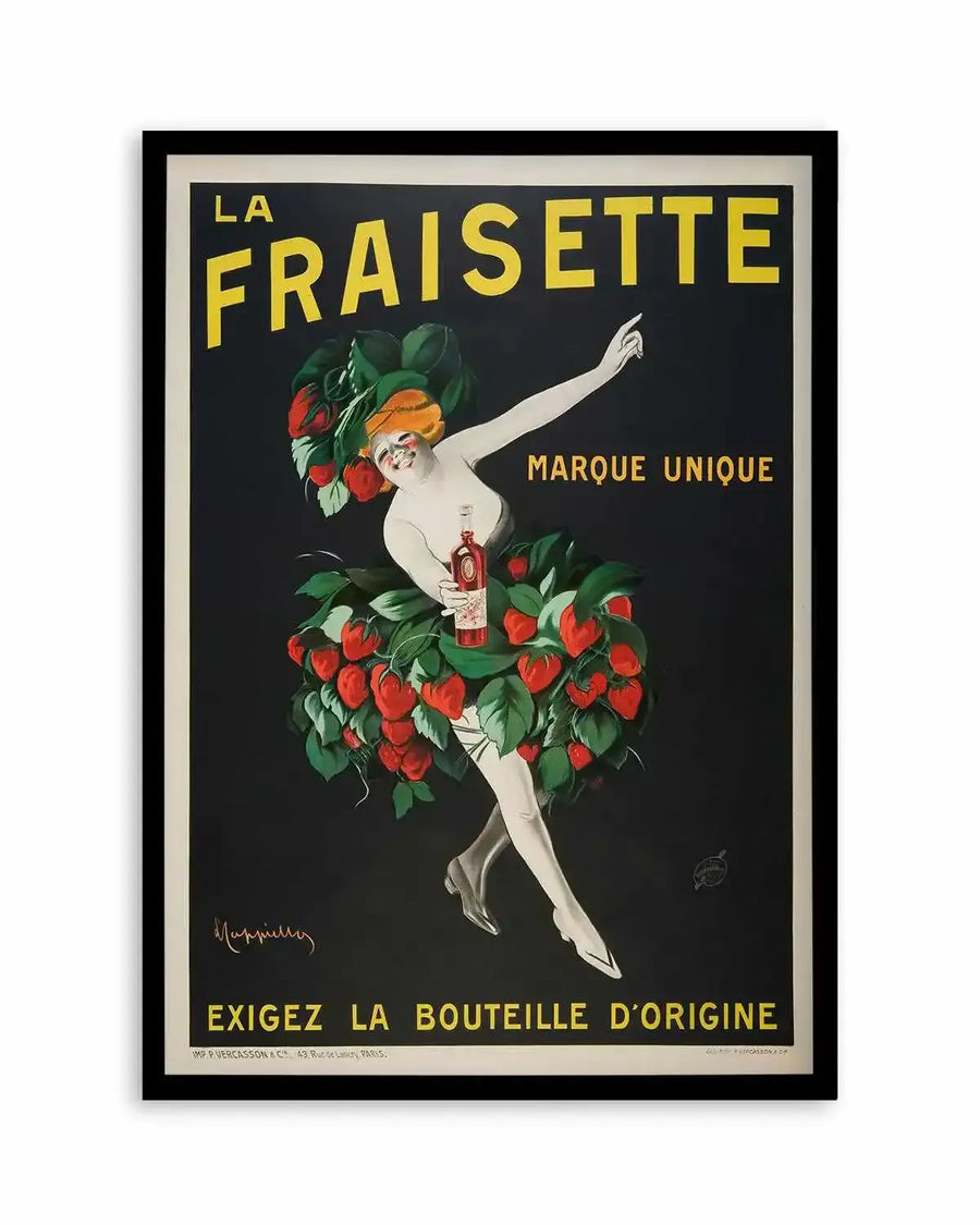 La Fraisette Vintage Poster Art Print from Olive et Oriel where you can shop wallpaper and artworks online