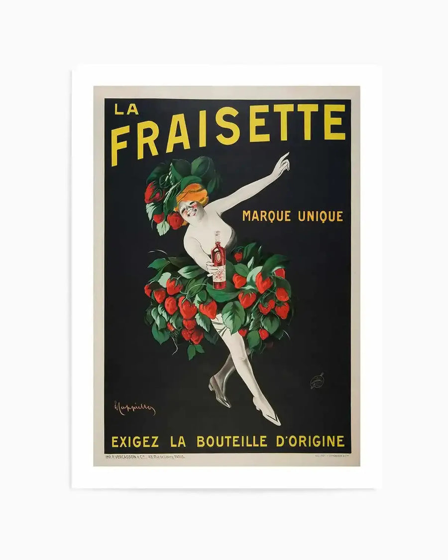 La Fraisette Vintage Poster Art Print from Olive et Oriel where you can shop wallpaper and artworks online