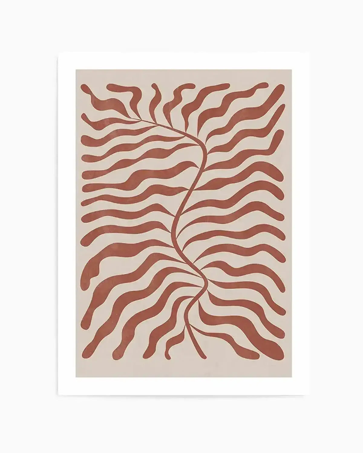 La Mer II in Red Earth Art Print from Olive et Oriel where you can shop wallpaper and artworks online
