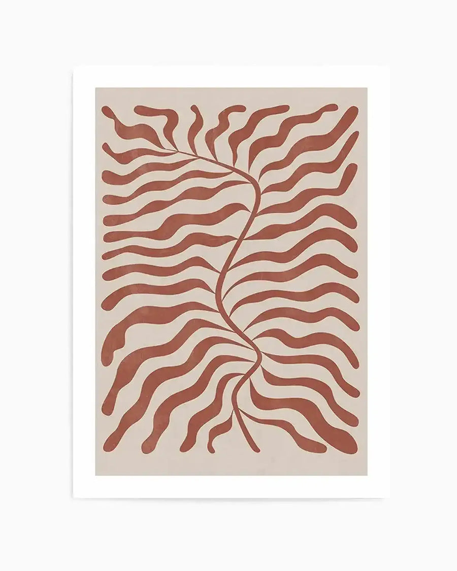 La Mer II in Red Earth Art Print from Olive et Oriel where you can shop wallpaper and artworks online