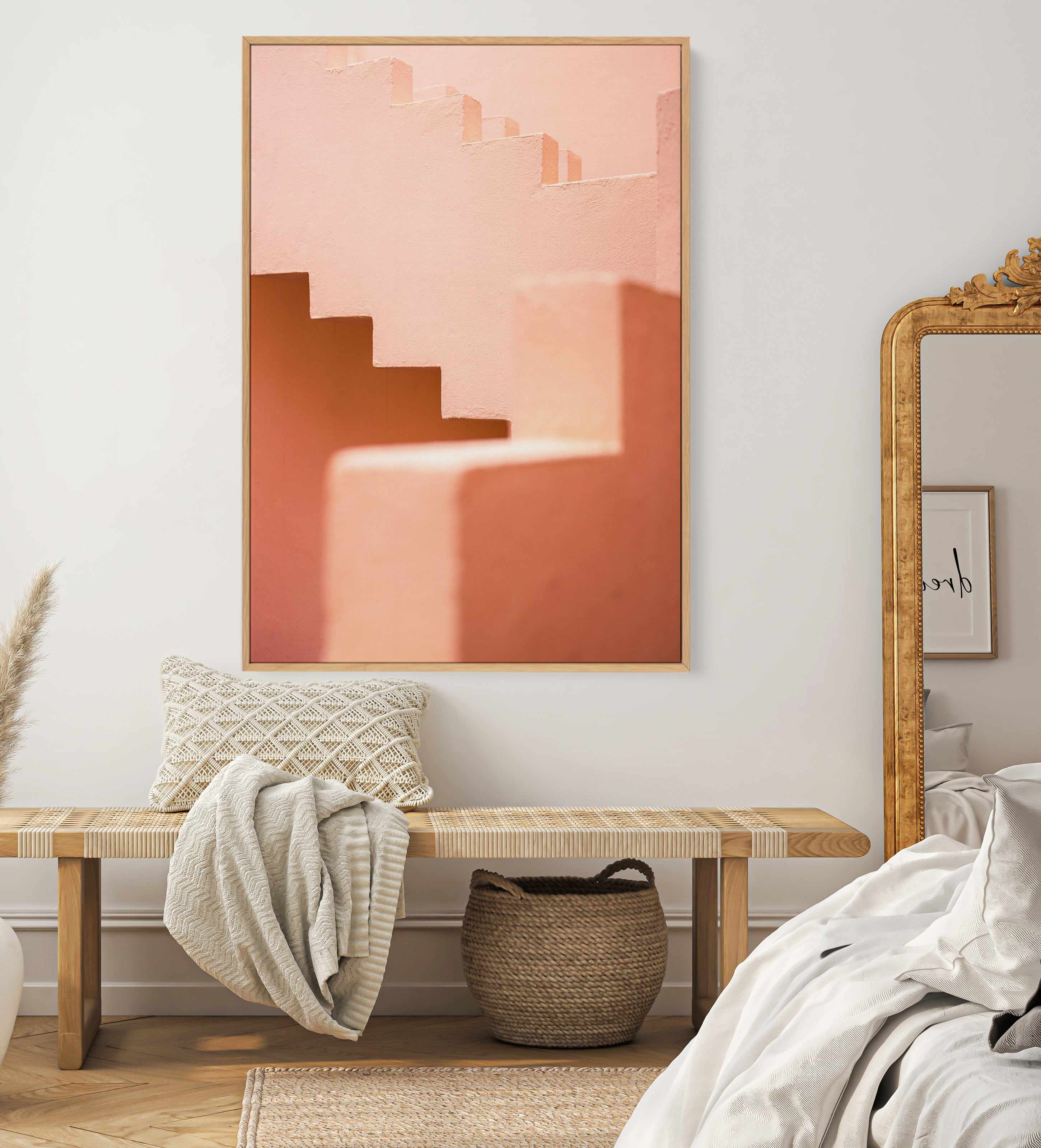 La Muralla Roja Pink by Raisa Zwart | Framed Canvas Art Print