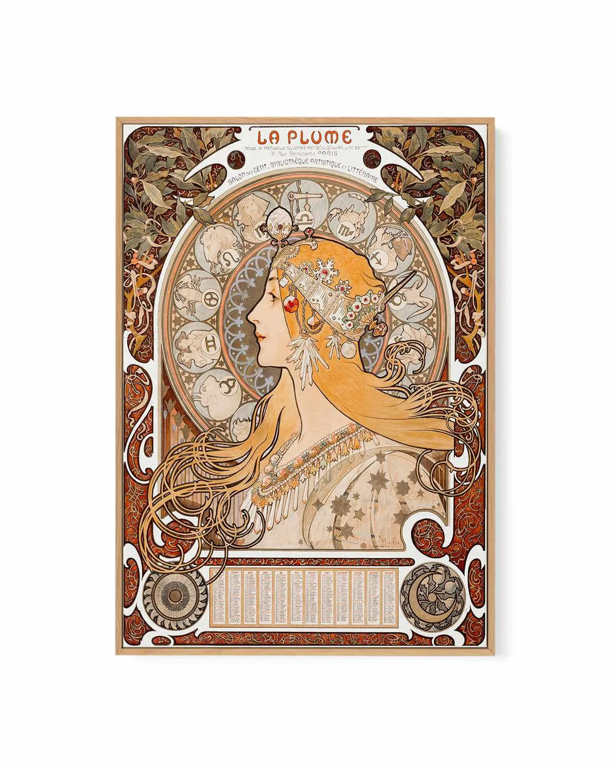 La Plume Vintage Poster | Framed Canvas Art Print from Olive et Oriel where you can shop wallpaper and artworks online