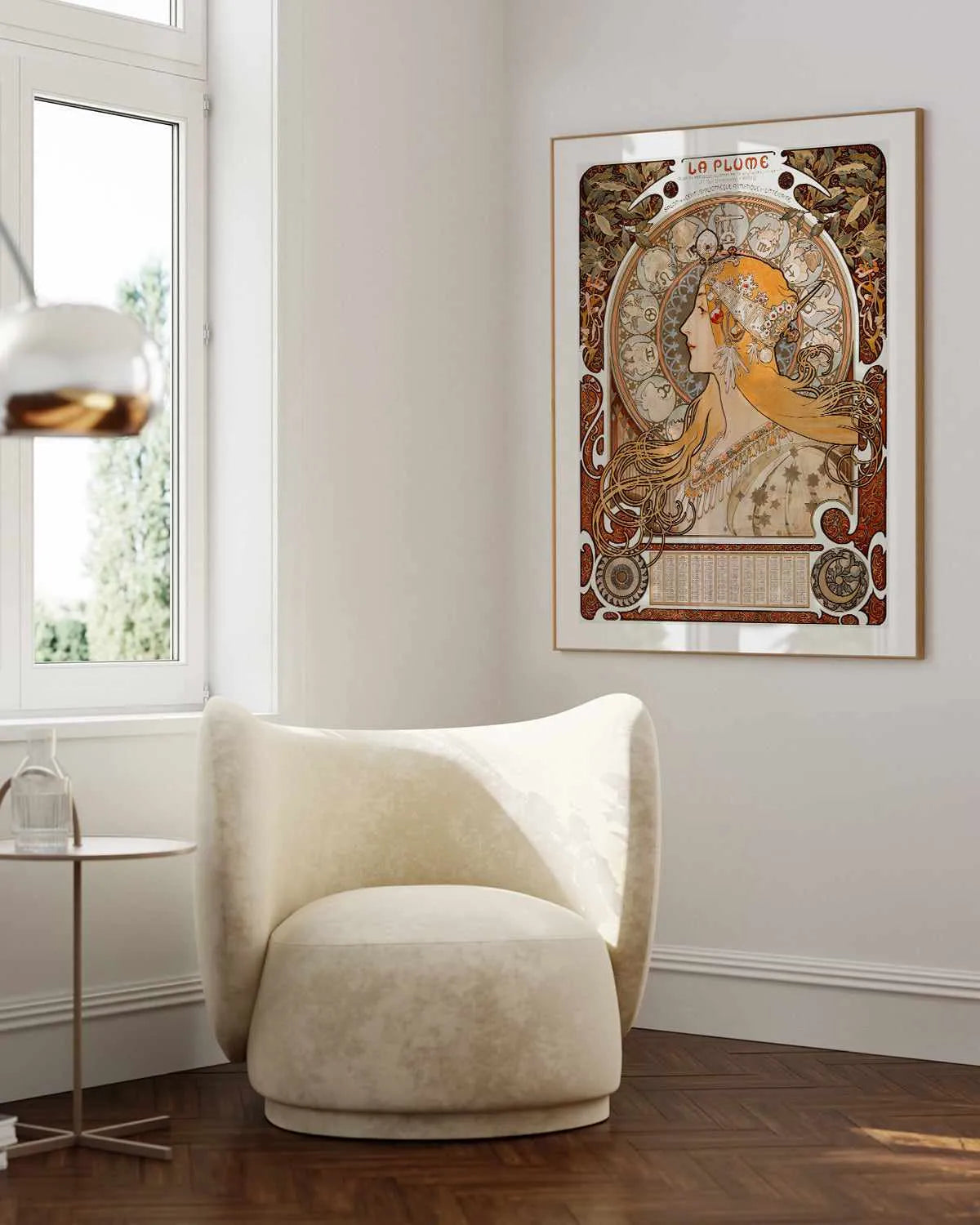 La Plume Vintage Poster Art Print from Olive et Oriel where you can shop wallpaper and artworks online