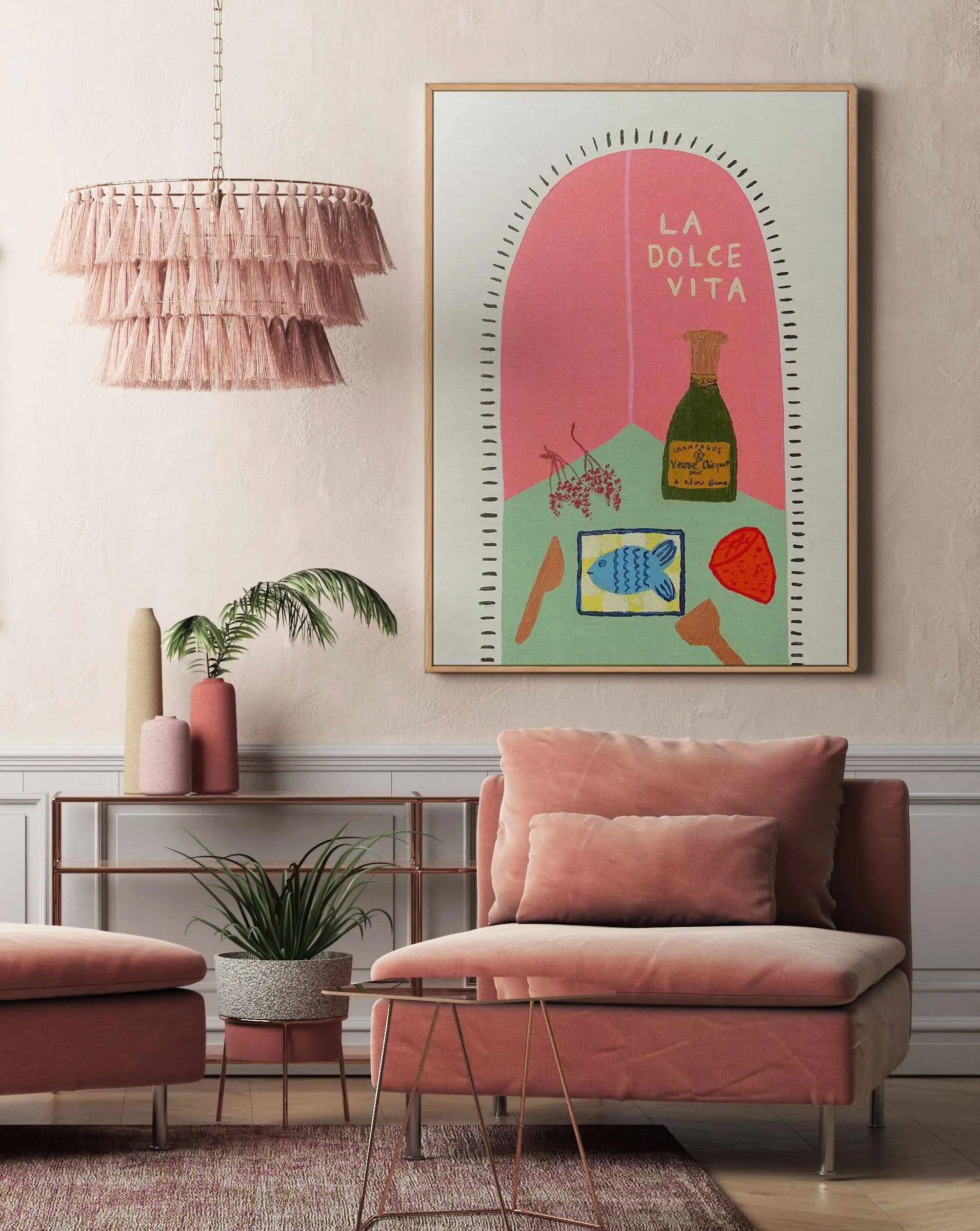 La Dolce Vita by Britney Turner | Framed Canvas Art Print from Olive et Oriel where you can shop wallpaper and artworks online