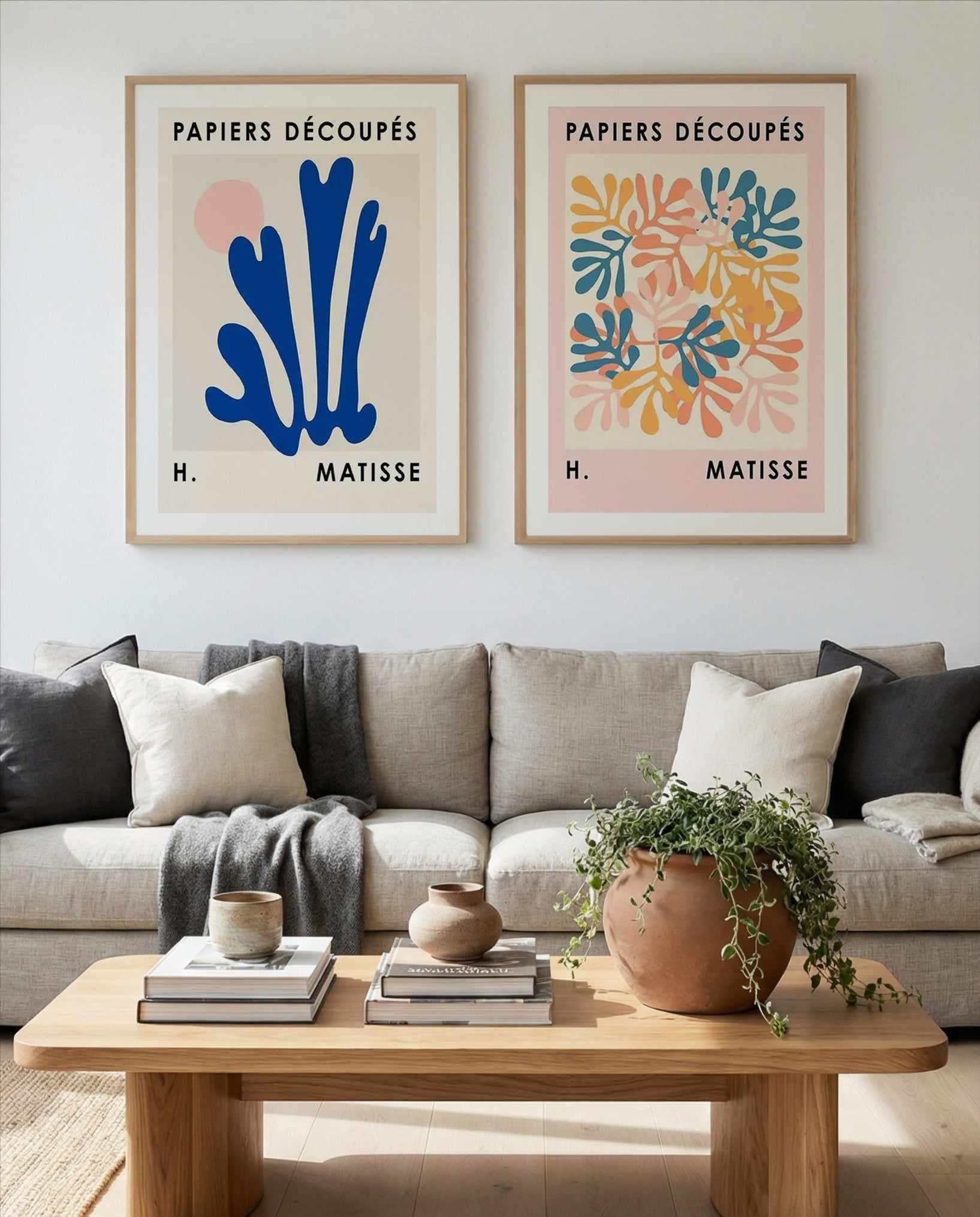 La Papiers Decoupes No I & II Art Print Set of 2 | Matching Wall Art from Olive et Oriel where you can shop wallpaper and artworks online