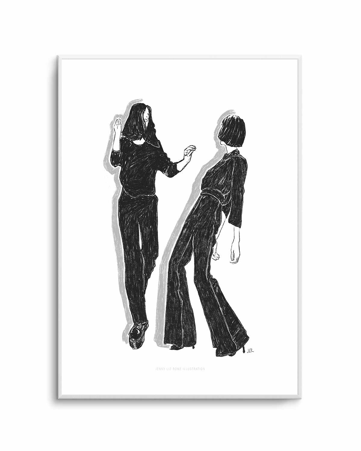 Ladies Dancing in Black and White by Jenny Liz Rome | Art Print