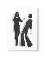 Ladies Dancing in Black and White by Jenny Liz Rome | Framed Canvas Art Print