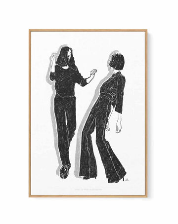 Ladies Dancing in Black and White by Jenny Liz Rome | Framed Canvas Art Print from Olive et Oriel where you can shop wallpaper and artworks online