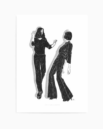 Ladies Dancing in Black and White by Jenny Liz Rome | Art Print from Olive et Oriel where you can shop wallpaper and artworks online