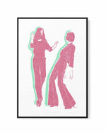 Ladies Dancing in Pink by Jenny Liz Rome | Framed Canvas Art Print