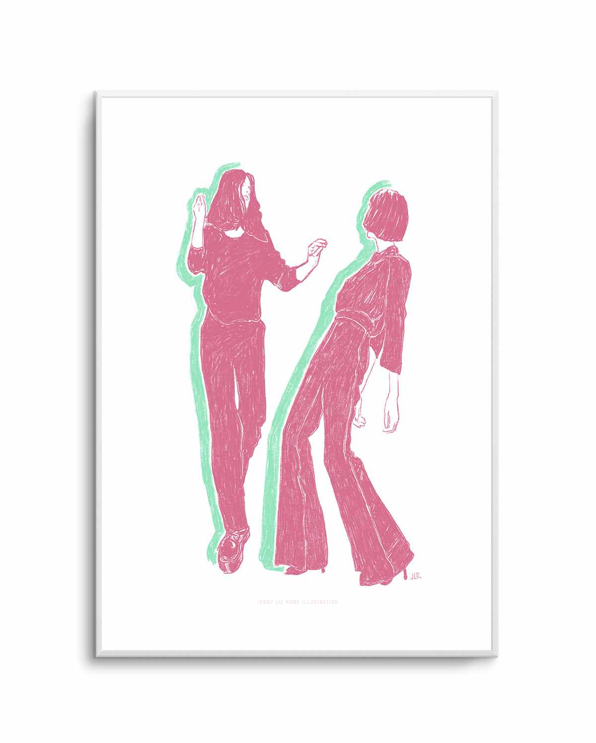 Ladies Dancing in Pink by Jenny Liz Rome | Art Print