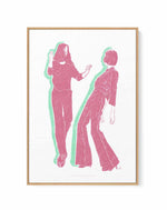 Ladies Dancing in Pink by Jenny Liz Rome | Framed Canvas Art Print