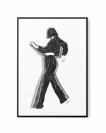 Lady Dancing in Black and White VI by Jenny Liz Rome | Framed Canvas Art Print