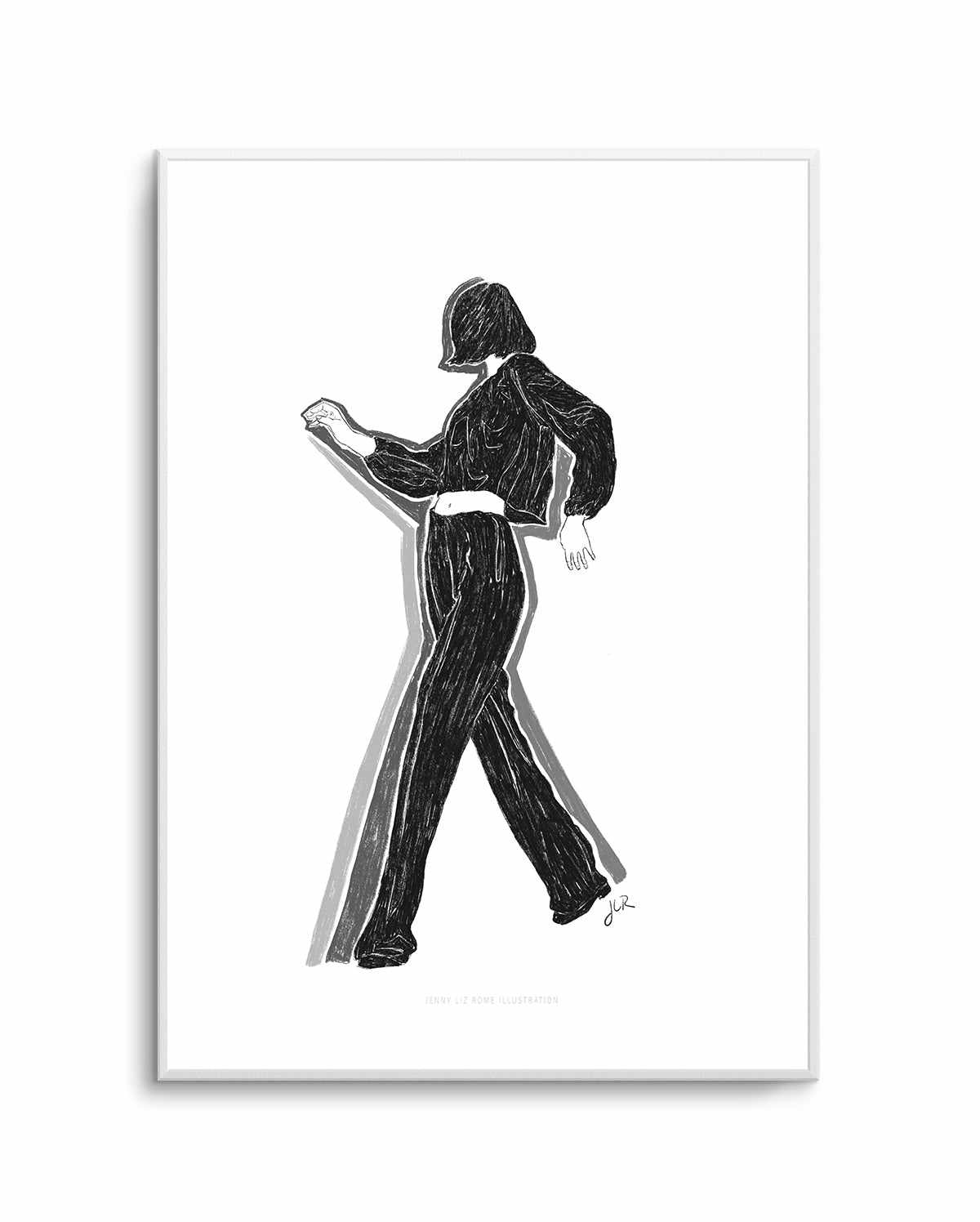 Lady Dancing in Black and White VI by Jenny Liz Rome | Art Print