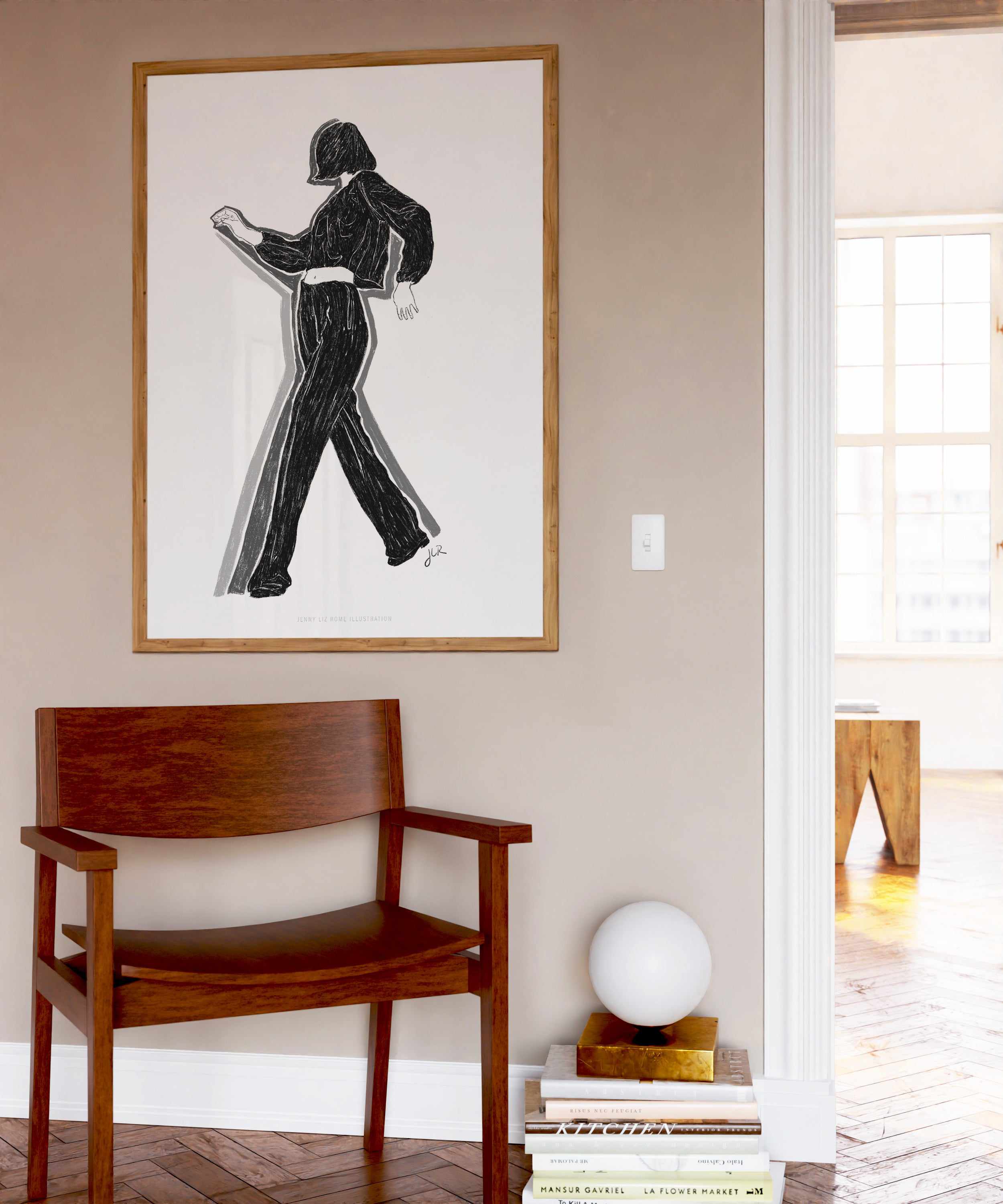 Lady Dancing in Black and White VI by Jenny Liz Rome | Art Print