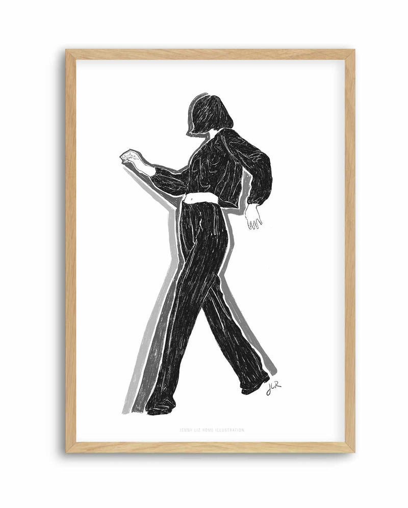 Lady Dancing in Black and White VI by Jenny Liz Rome | Art Print