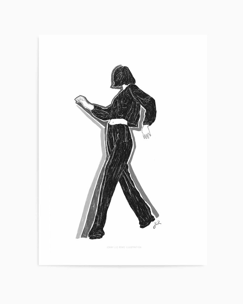 Lady Dancing in Black and White VI by Jenny Liz Rome | Art Print