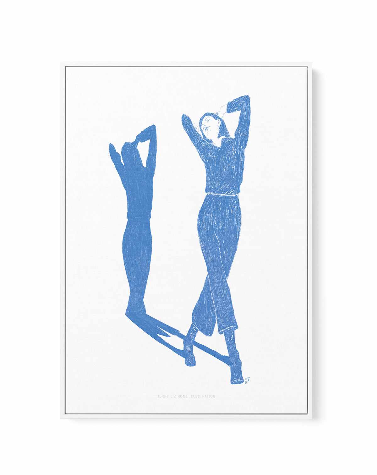Lady Dancing in Blue II by Jenny Liz Rome | Framed Canvas Art Print from Olive et Oriel where you can shop wallpaper and artworks online