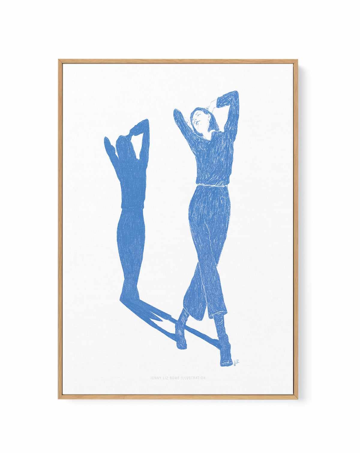 Lady Dancing in Blue II by Jenny Liz Rome | Framed Canvas Art Print from Olive et Oriel where you can shop wallpaper and artworks online