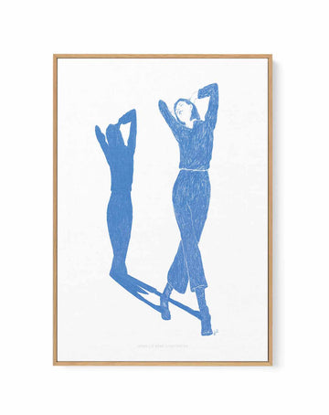 Lady Dancing in Blue II by Jenny Liz Rome | Framed Canvas Art Print from Olive et Oriel where you can shop wallpaper and artworks online