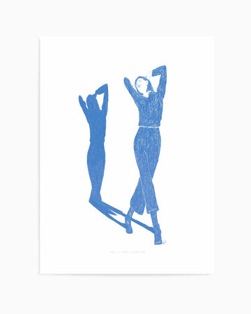 Lady Dancing in Blue II by Jenny Liz Rome | Art Print from Olive et Oriel where you can shop wallpaper and artworks online