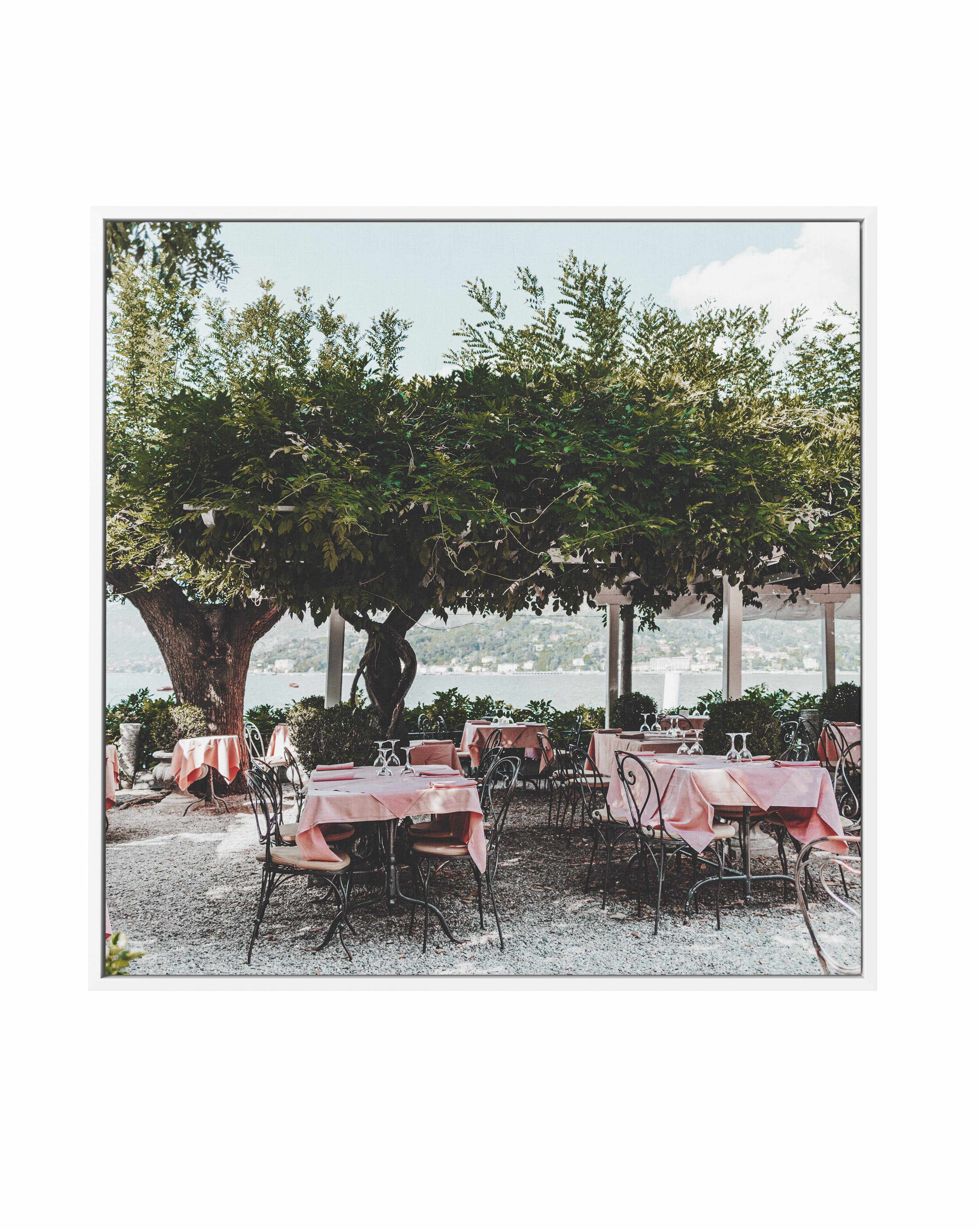 Lake Como Diner SQ | Framed Canvas Art Print