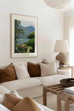 Lake Como Views by Kamalia Studio | Framed Canvas Art Print