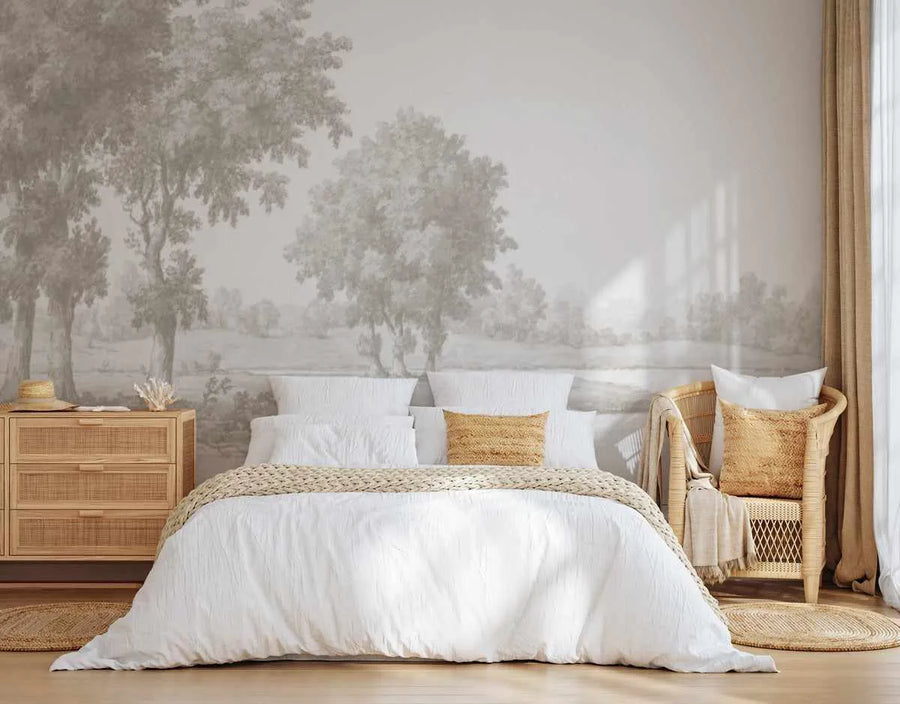 Vintage Oak Tree Wallpaper Mural from Olive et Oriel where you can shop wallpaper and artworks online