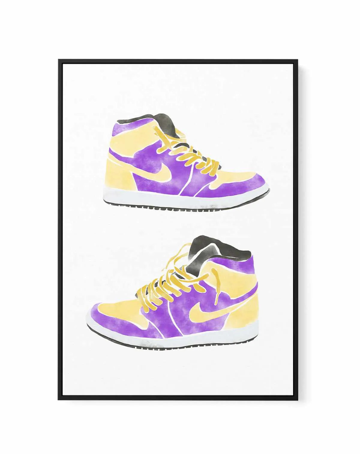 Lakers Shoes | Framed Canvas Art Print from Olive et Oriel where you can shop wallpaper and artworks online