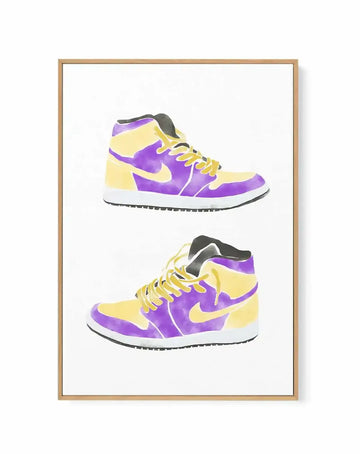 Lakers Shoes | Framed Canvas Art Print from Olive et Oriel where you can shop wallpaper and artworks online