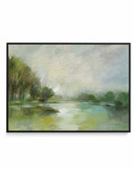 Lakeside Fog | Framed Canvas Art Print