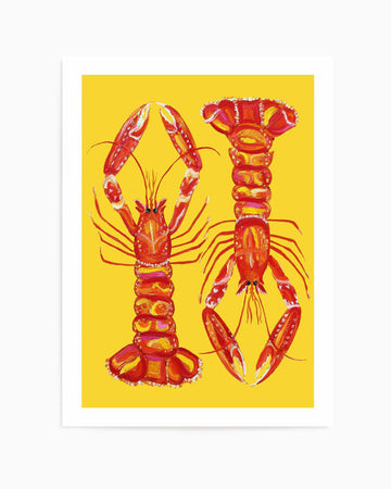 Langoustines On Yellow by Alice Straker | Art Print from Olive et Oriel where you can shop wallpaper and artworks online