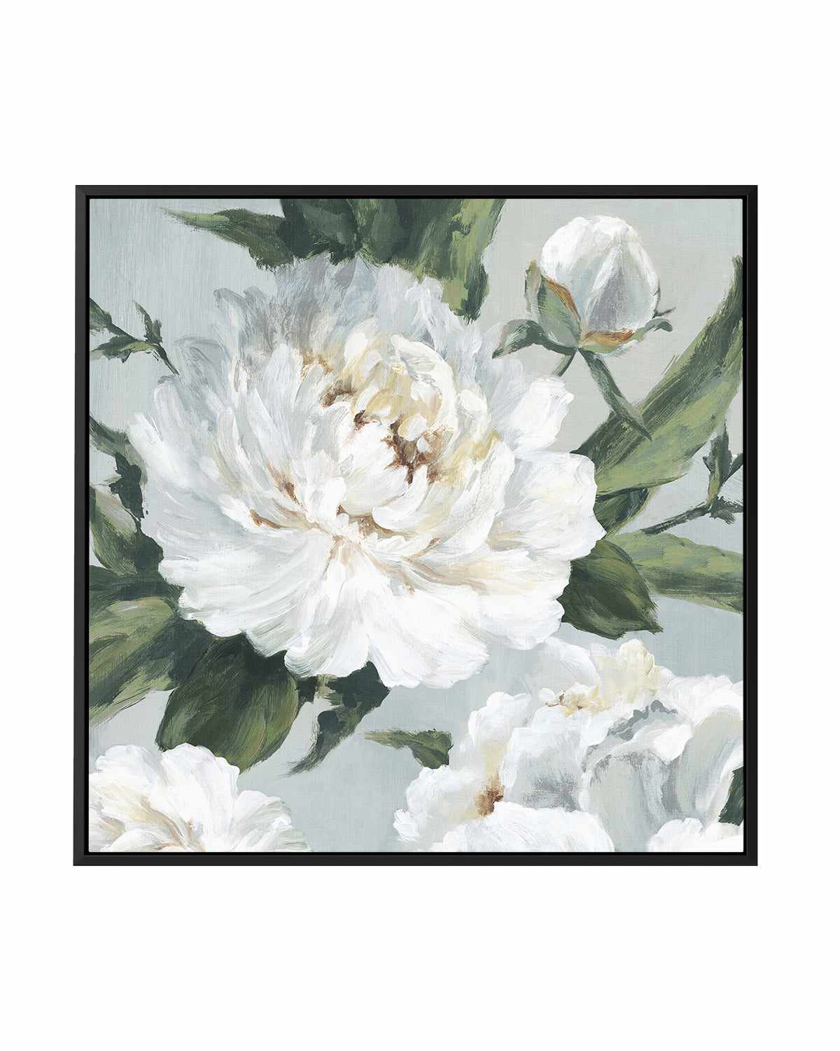 Large Peonies II | Framed Canvas Art Print