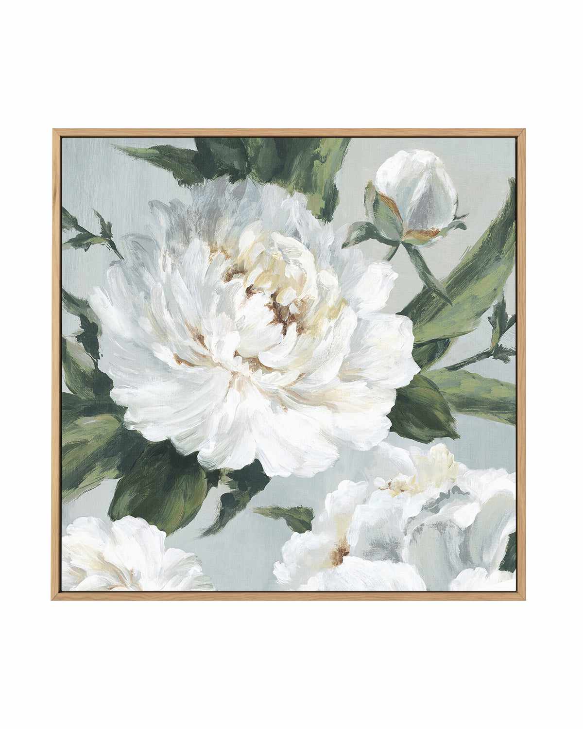 Large Peonies II | Framed Canvas Art Print