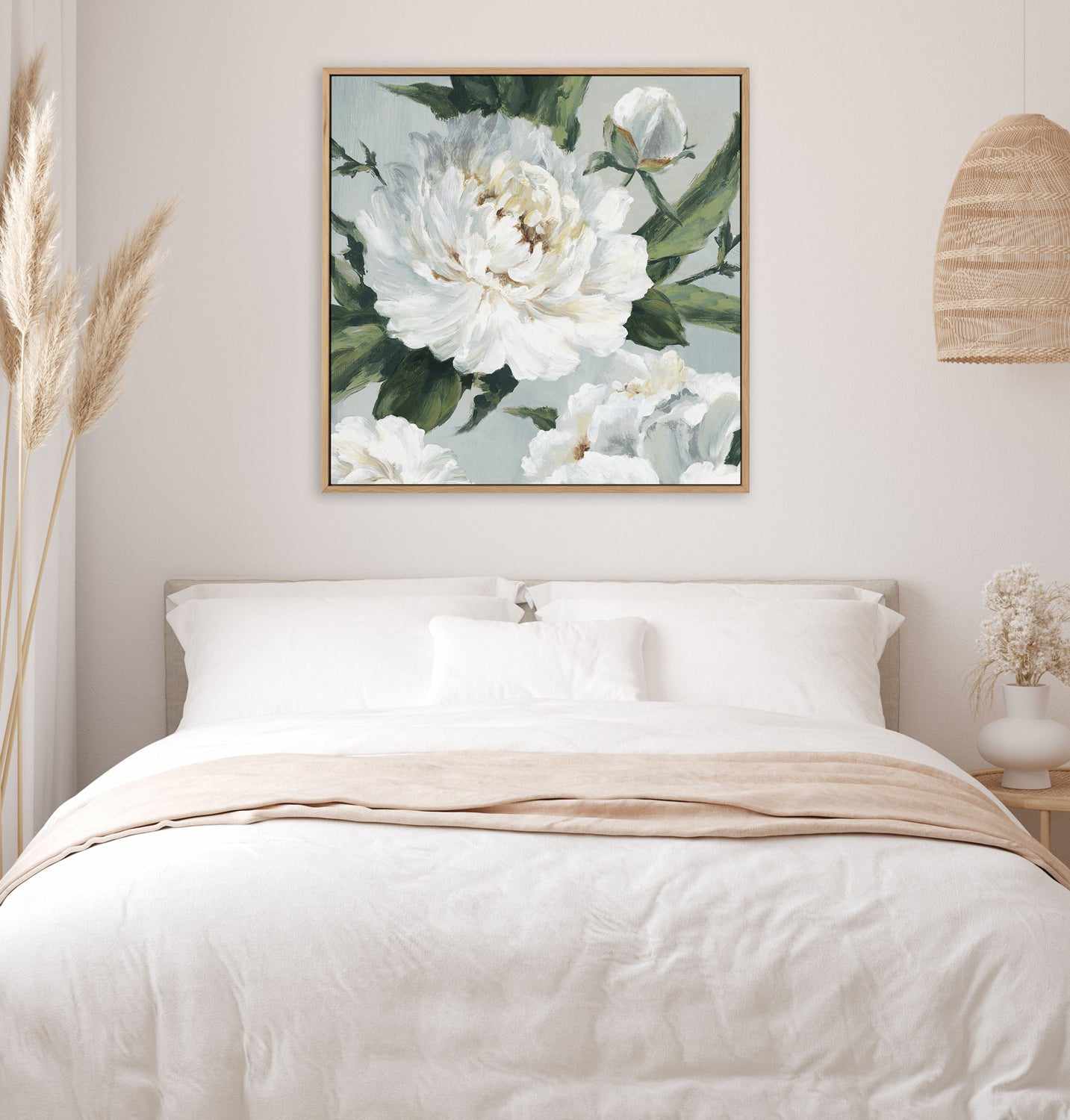 Large Peonies II | Framed Canvas Art Print