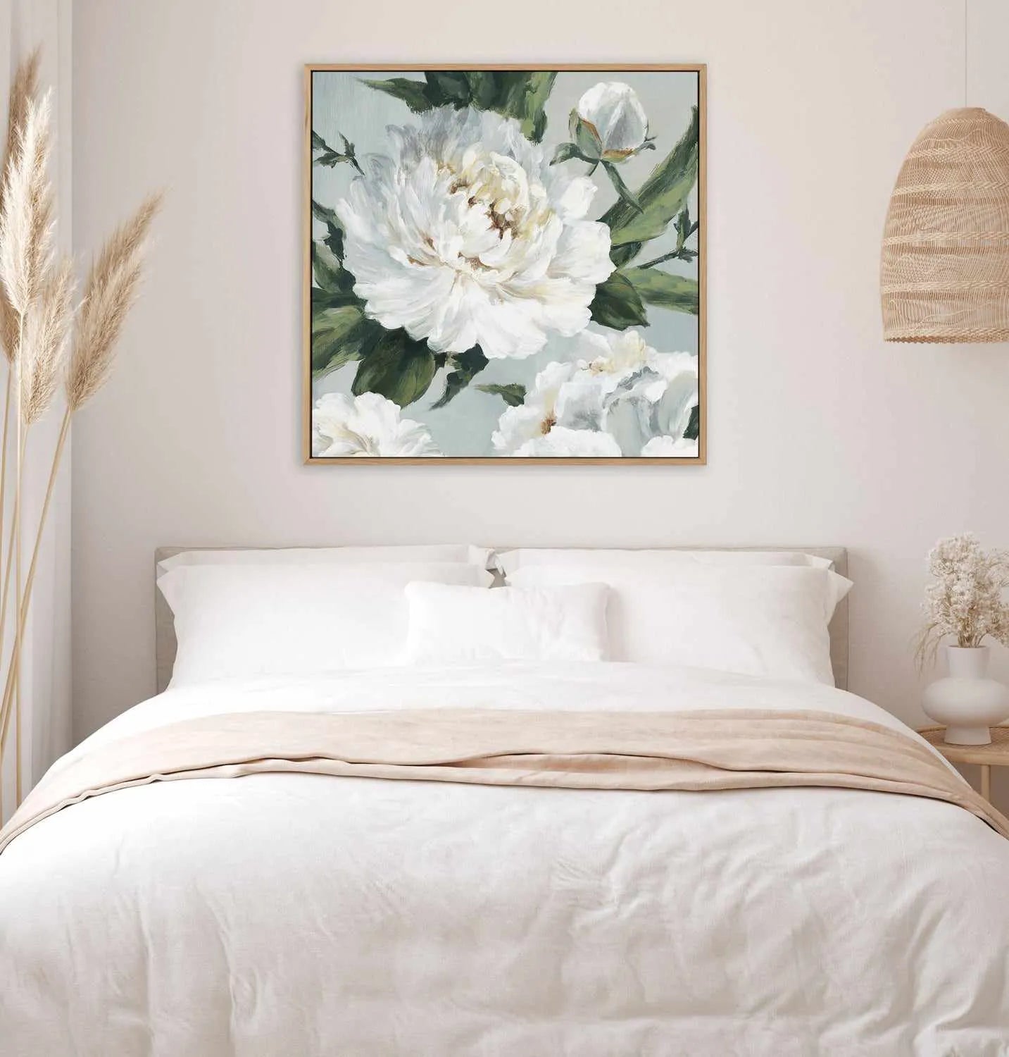 Large Peonies II | Framed Canvas Art Print from Olive et Oriel where you can shop wallpaper and artworks online