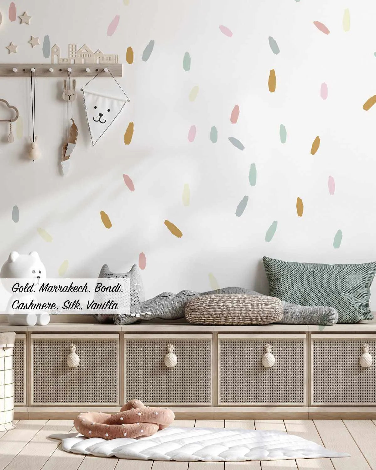 Large Super Fun Dots Decal Set-Decals-Olive et Oriel-Decorate your kids bedroom wall decor with removable wall decals, these fabric kids decals are a great way to add colour and update your children's bedroom. Available as girls wall decals or boys wall decals, there are also nursery decals.