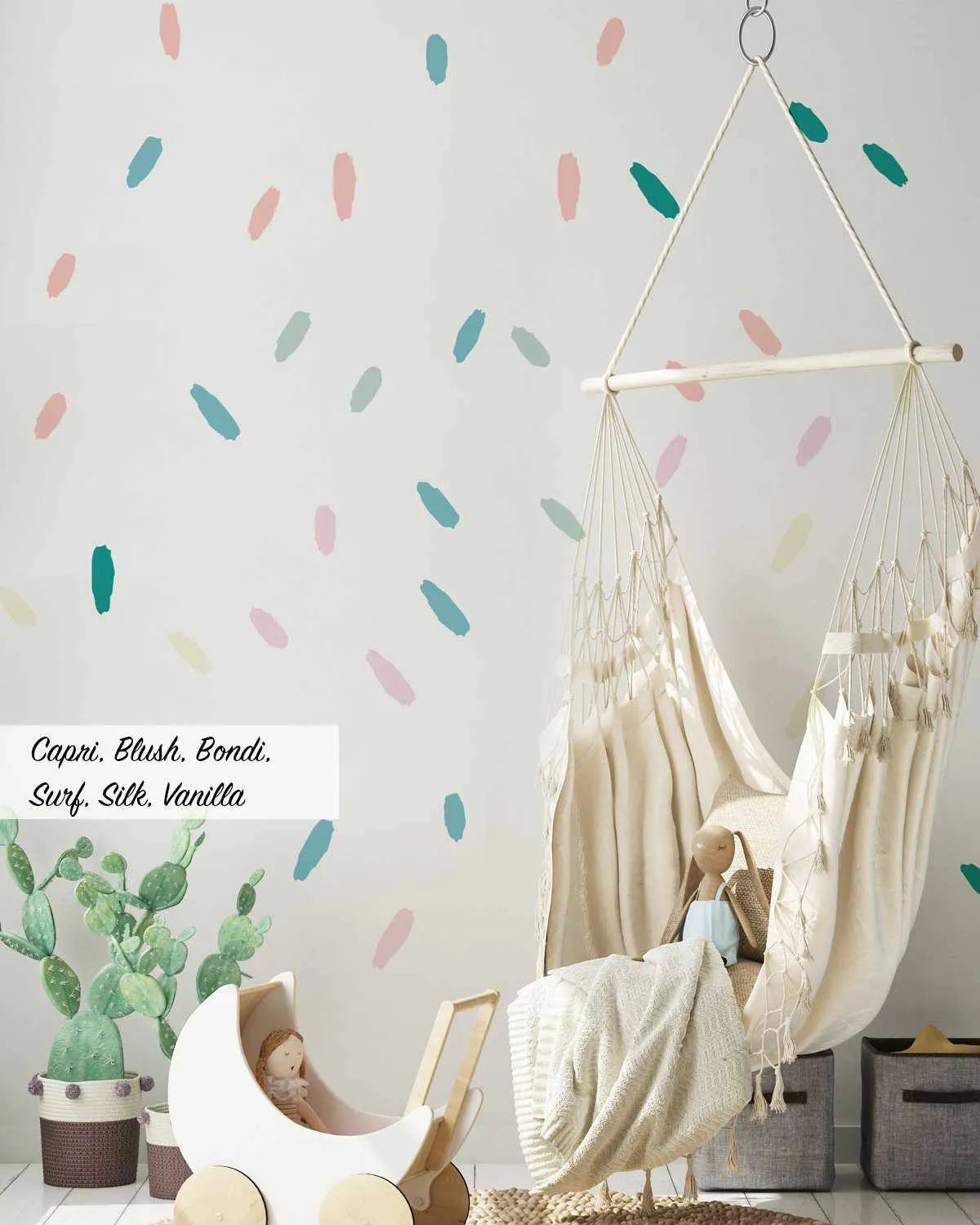 Large Super Fun Dots Decal Set-Decals-Olive et Oriel-Decorate your kids bedroom wall decor with removable wall decals, these fabric kids decals are a great way to add colour and update your children's bedroom. Available as girls wall decals or boys wall decals, there are also nursery decals.