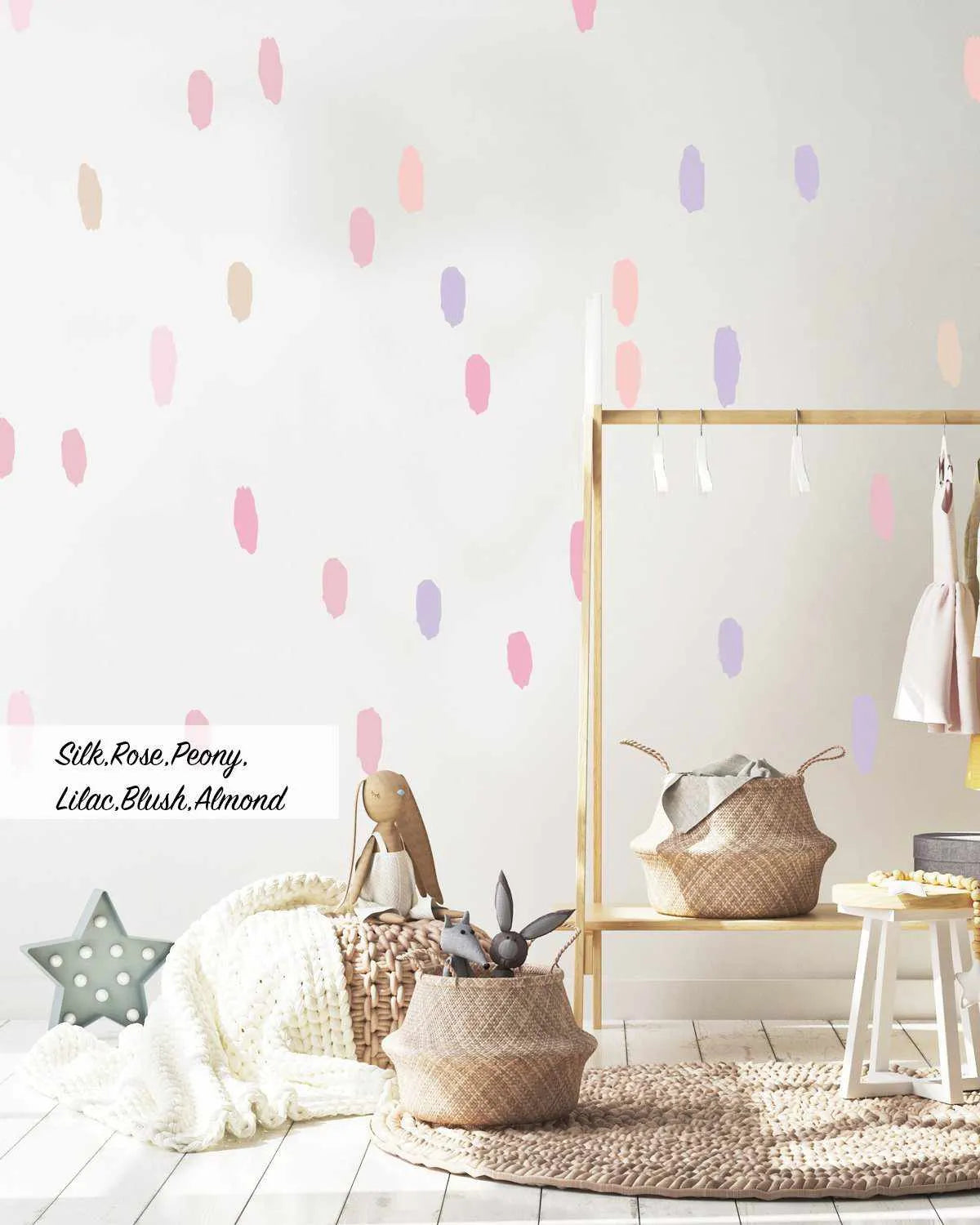 Large Super Fun Dots Decal Set-Decals-Olive et Oriel-Decorate your kids bedroom wall decor with removable wall decals, these fabric kids decals are a great way to add colour and update your children's bedroom. Available as girls wall decals or boys wall decals, there are also nursery decals.