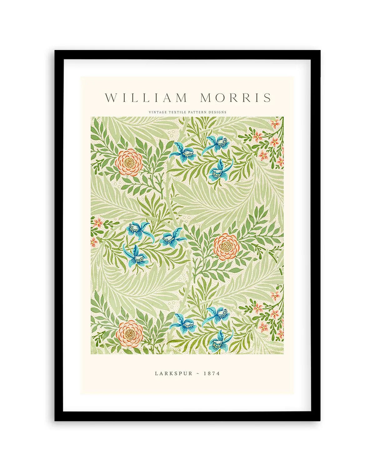 Larkspur by William Morris Art Print from Olive et Oriel where you can shop wallpaper and artworks online