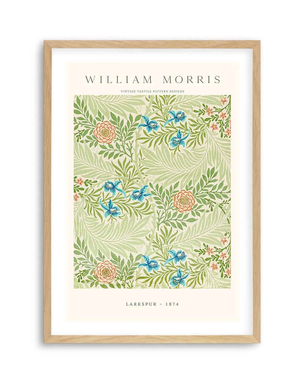 Larkspur by William Morris Art Print from Olive et Oriel where you can shop wallpaper and artworks online