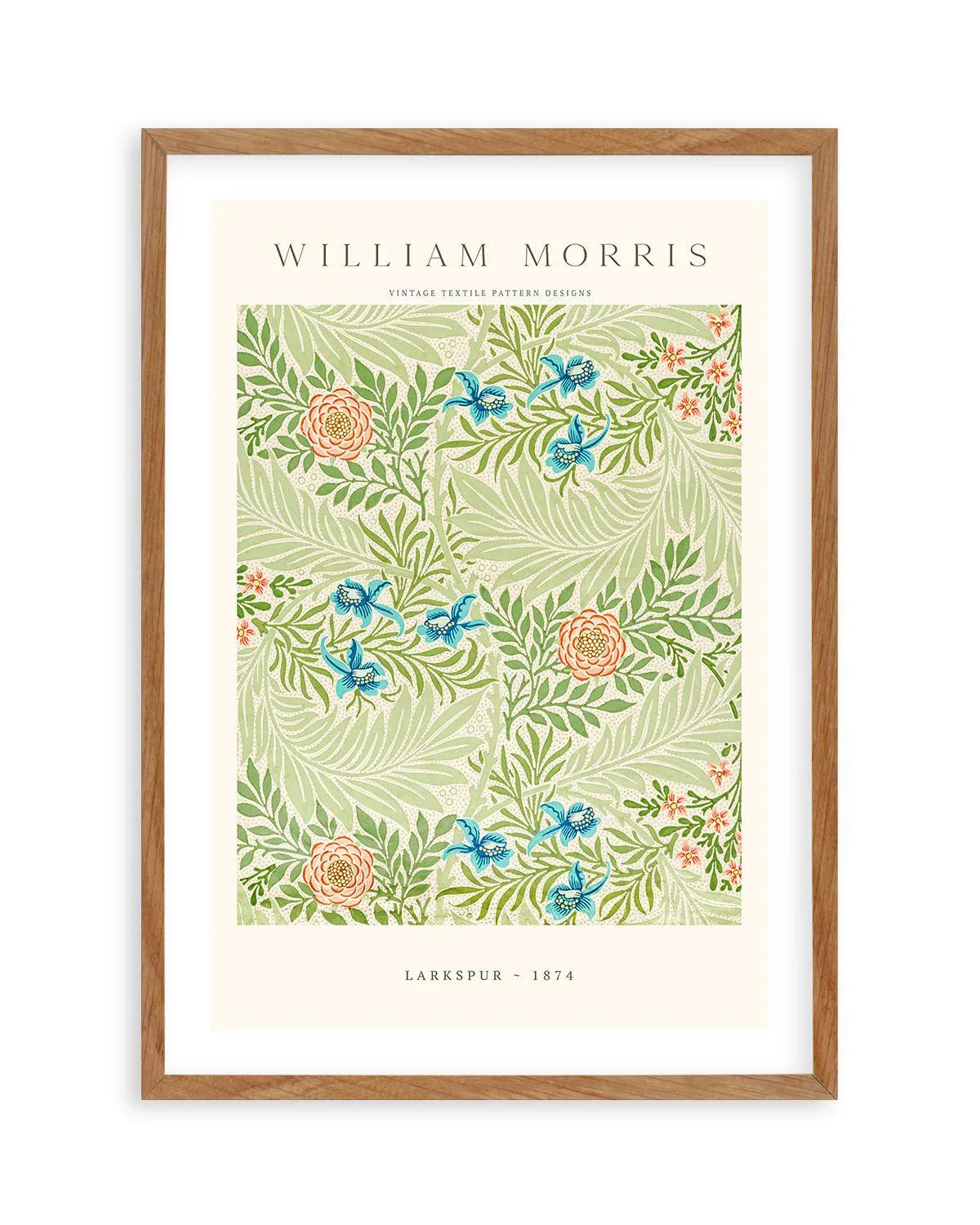 Larkspur by William Morris Art Print from Olive et Oriel where you can shop wallpaper and artworks online