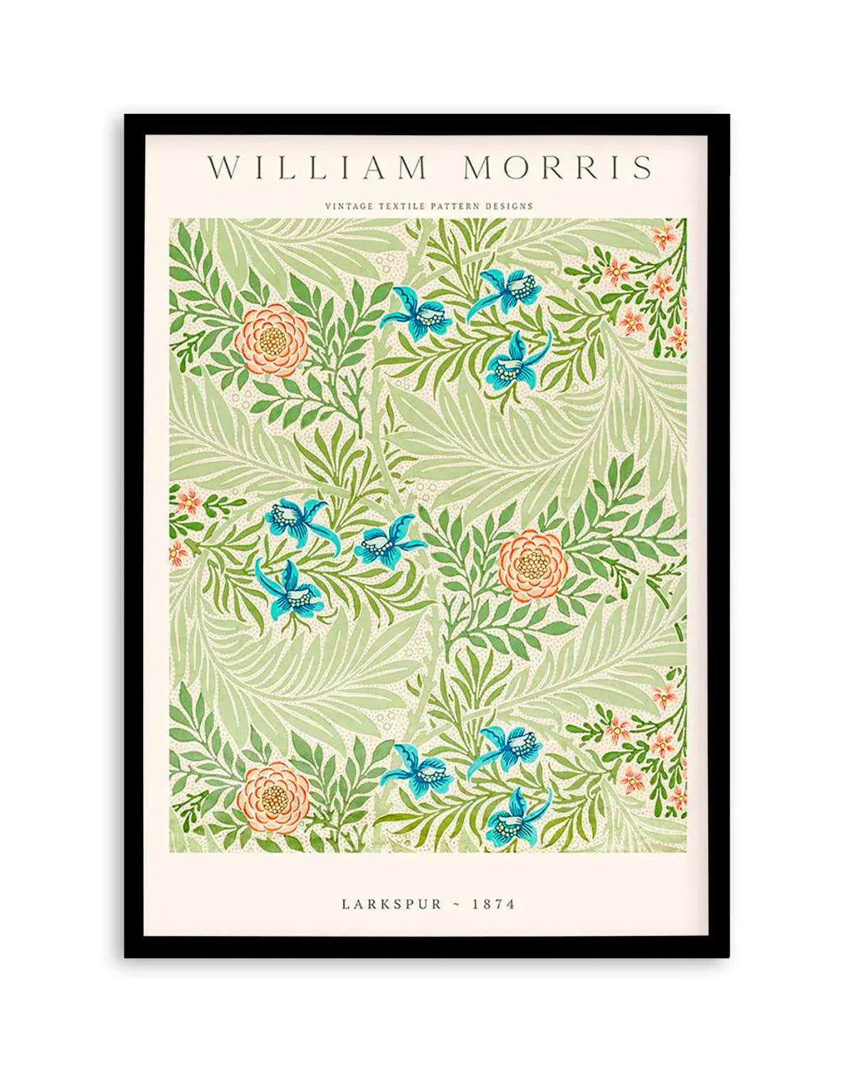 Larkspur by William Morris Art Print from Olive et Oriel where you can shop wallpaper and artworks online